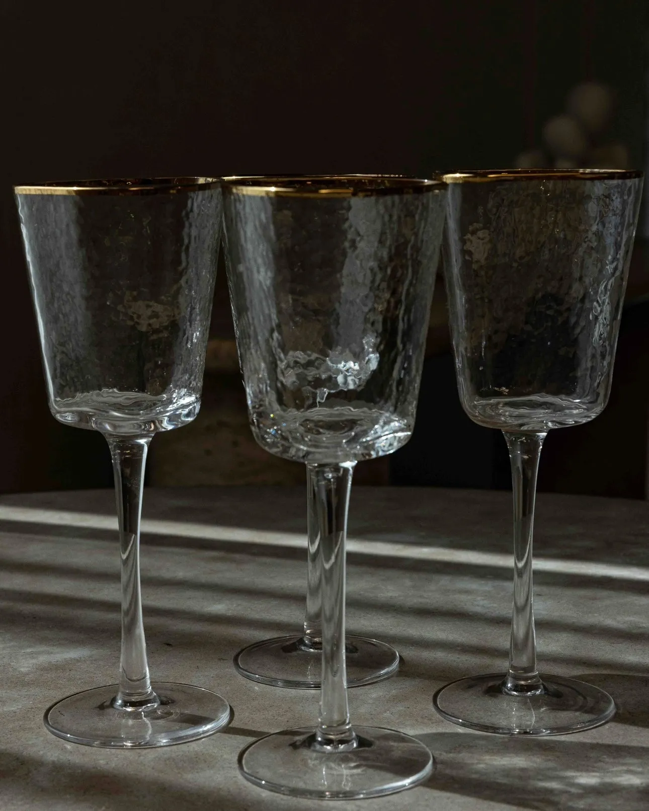 Roma Hammered Wine Glasses (Set of 4)