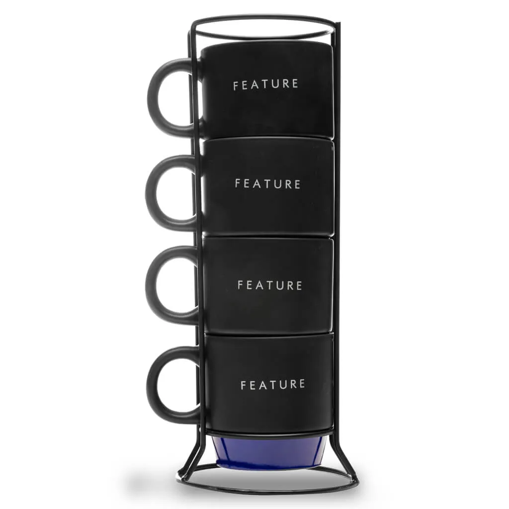 Stackable Mugs - Black