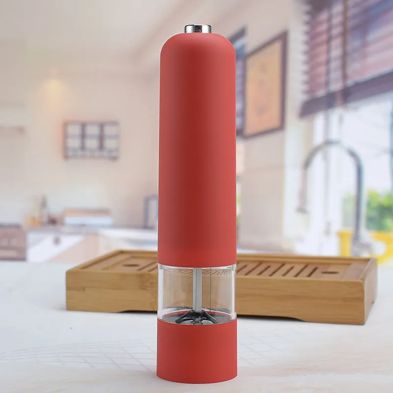 Stainless Steel Electrical Round Head Tall Shaker Salt and Pepper Grinder kitchenware