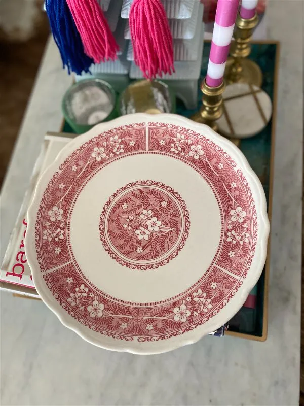 Syracuse China Pink and White Floral Plate