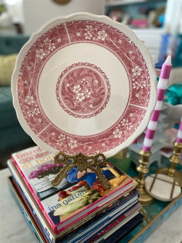 Syracuse China Pink and White Floral Plate