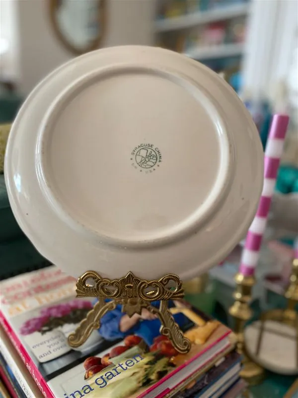 Syracuse China Pink and White Floral Plate