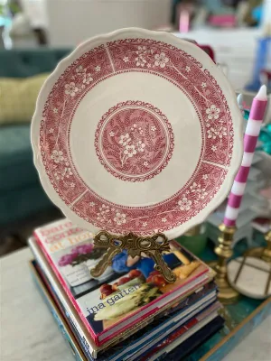 Syracuse China Pink and White Floral Plate