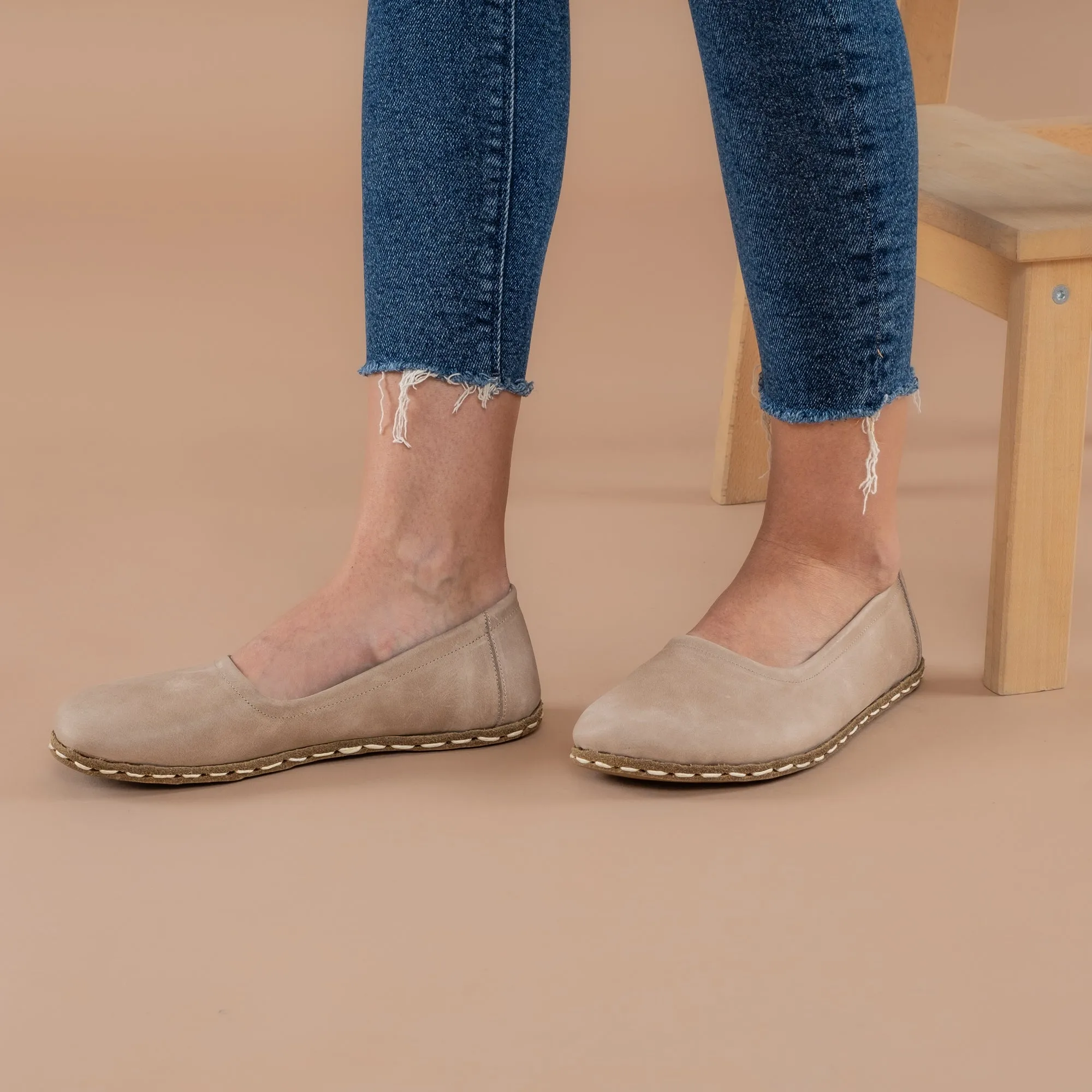 Tan Barefoot Ballet Flats