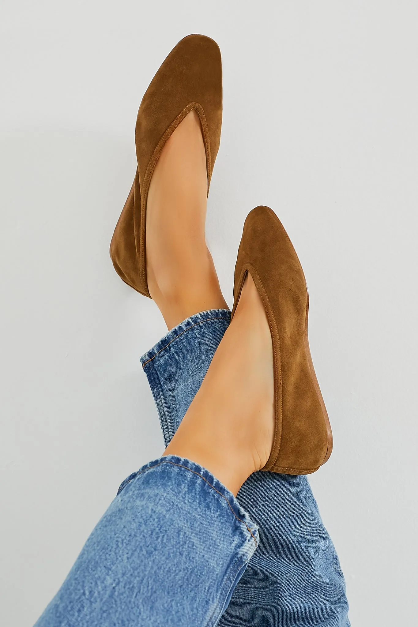 Taupe Luna Suede Slippers