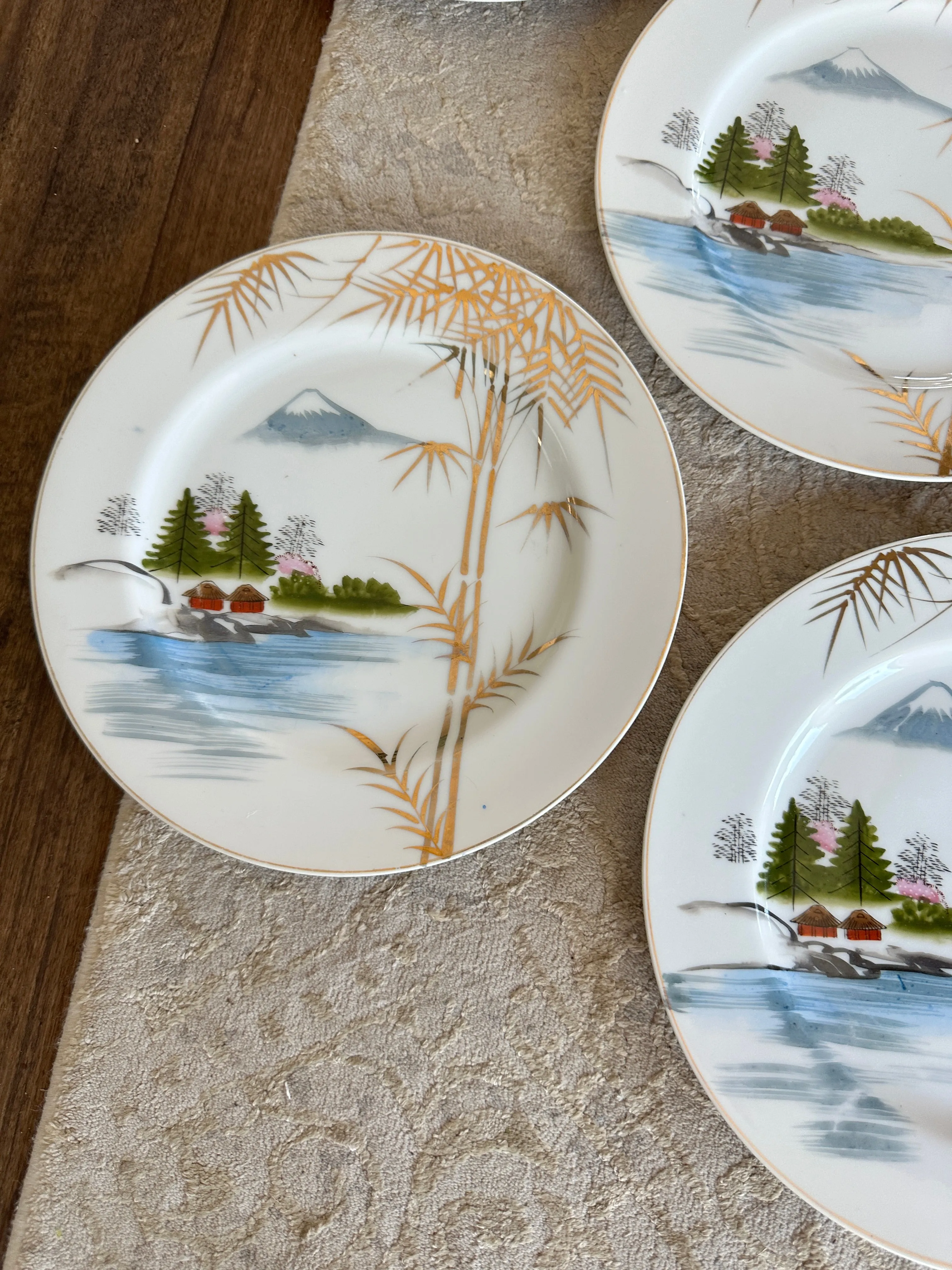 Vintage China Kutani Japan - dinner plates, berry bowl s, dessert plates