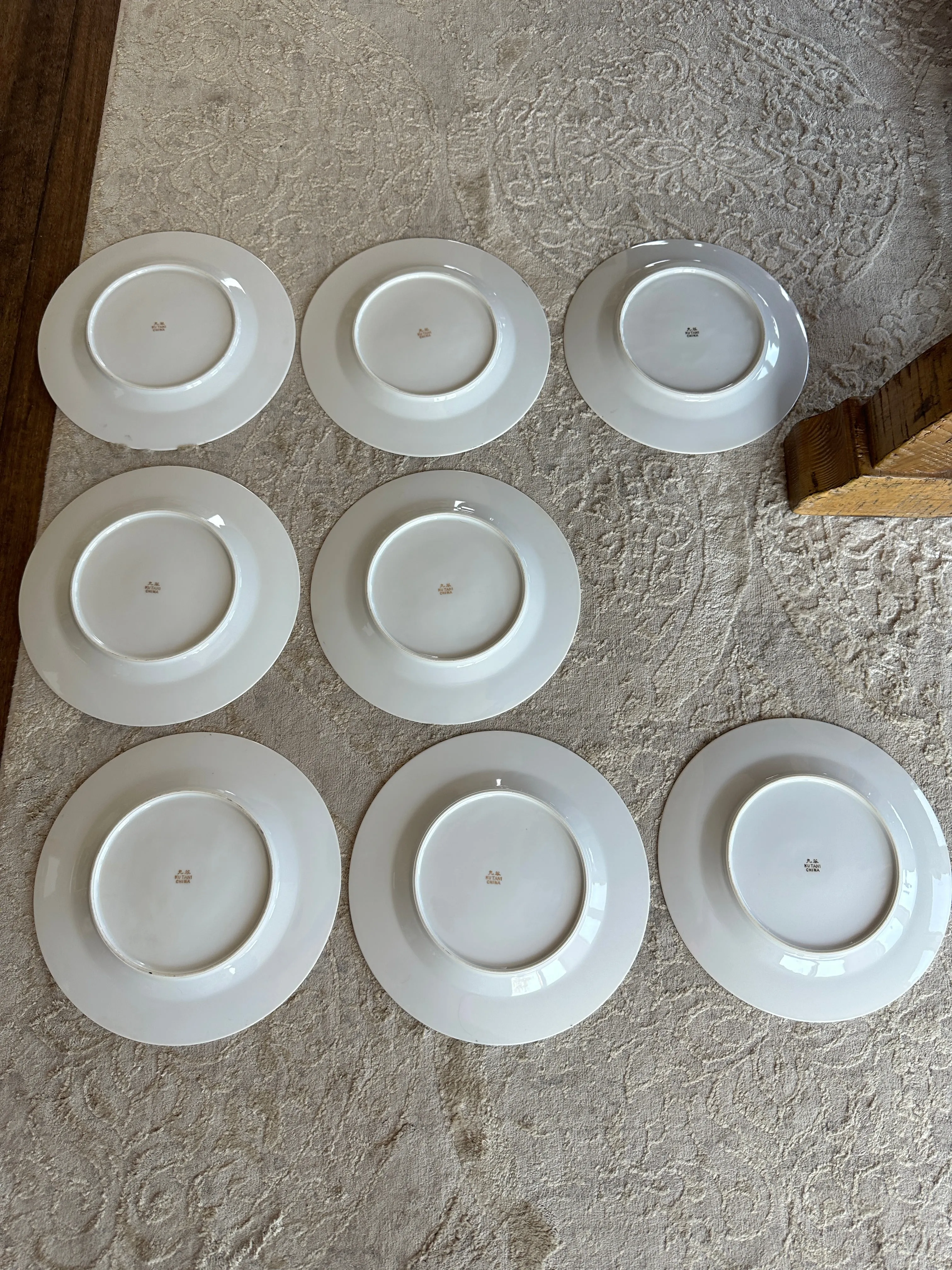 Vintage China Kutani Japan - dinner plates, berry bowl s, dessert plates