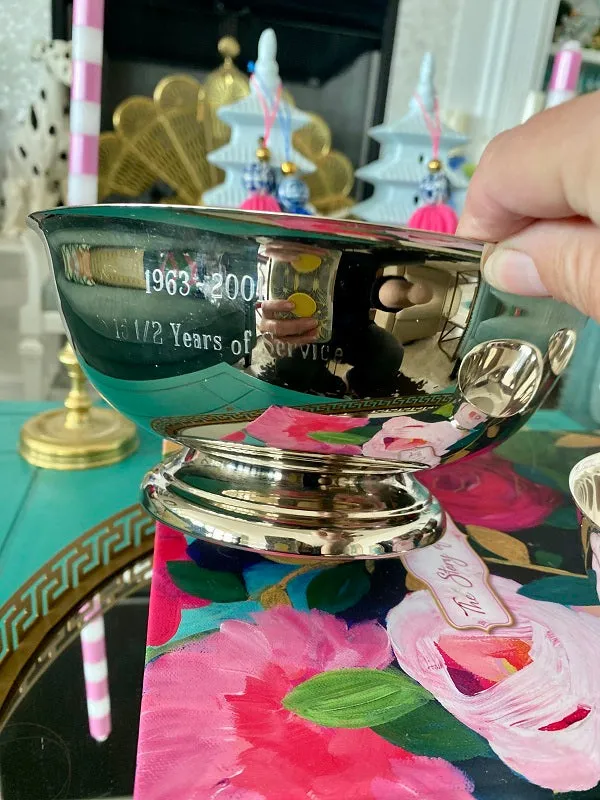 Vintage Engraved Revere Bowl with 2 Smaller Revere Bowls