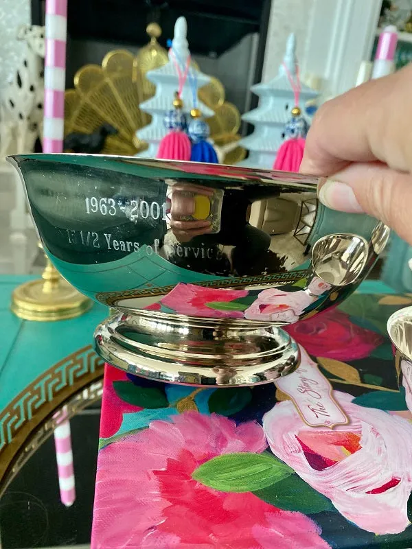 Vintage Engraved Revere Bowl with 2 Smaller Revere Bowls