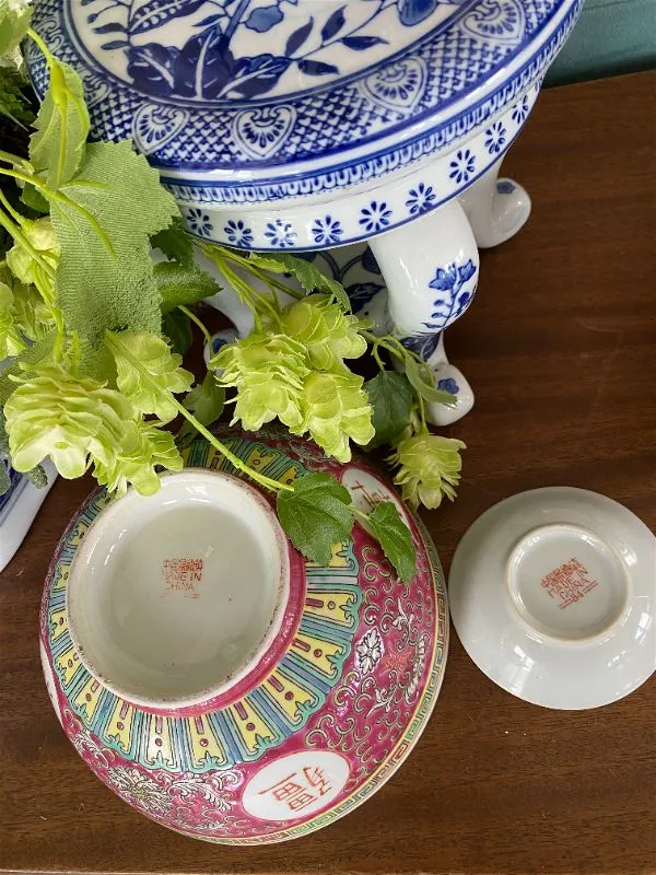 Vintage Japanese Bowl with Small dish