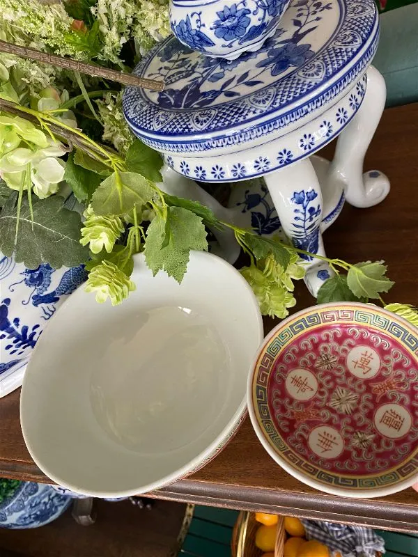 Vintage Japanese Bowl with Small dish