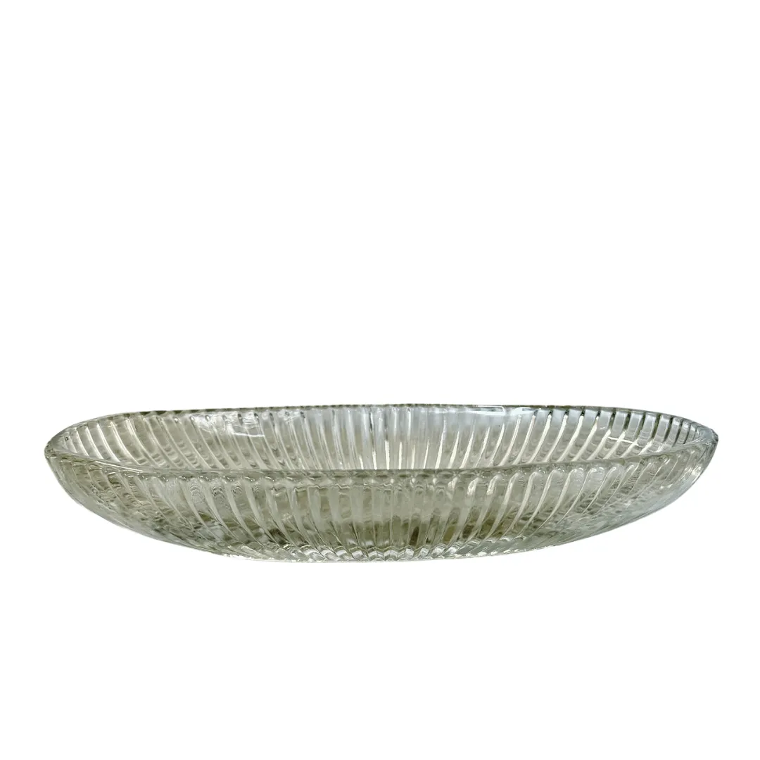 Vintage Ribbed Oval Dish