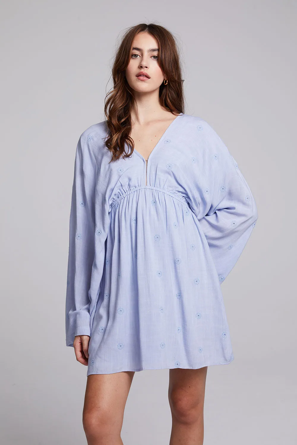 Waverly Faded Denim Blue Mini Dress