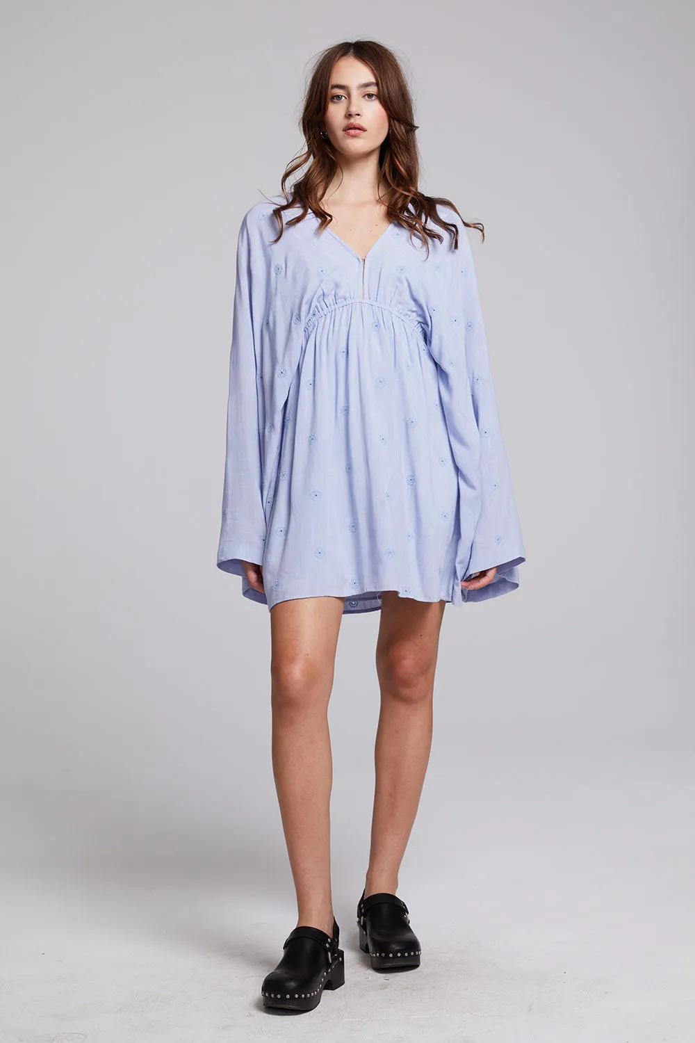 Waverly Faded Denim Blue Mini Dress