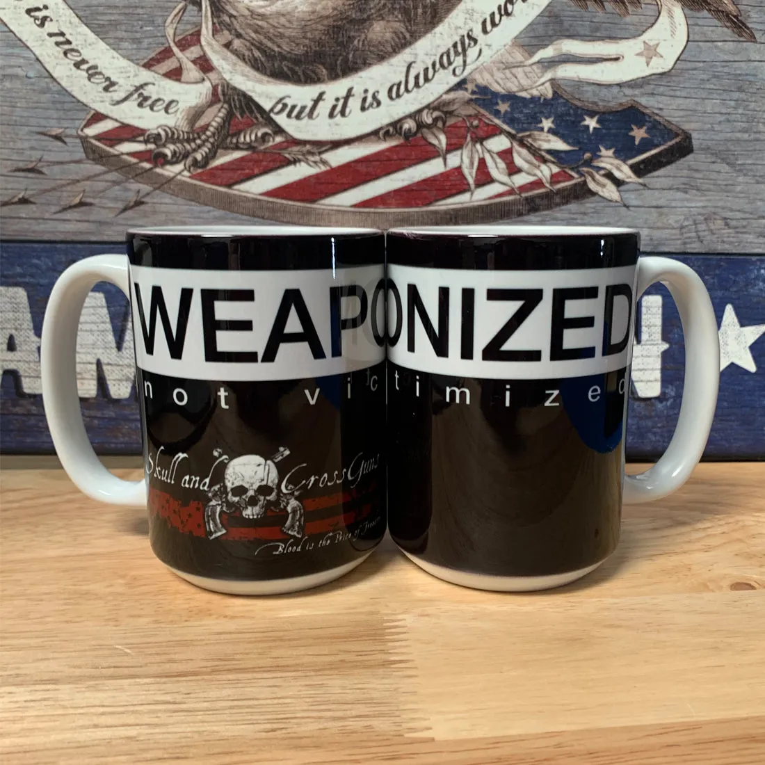 Weaponized Not Victimized - 15 oz. Coffee Mug - Black  (ceramic)