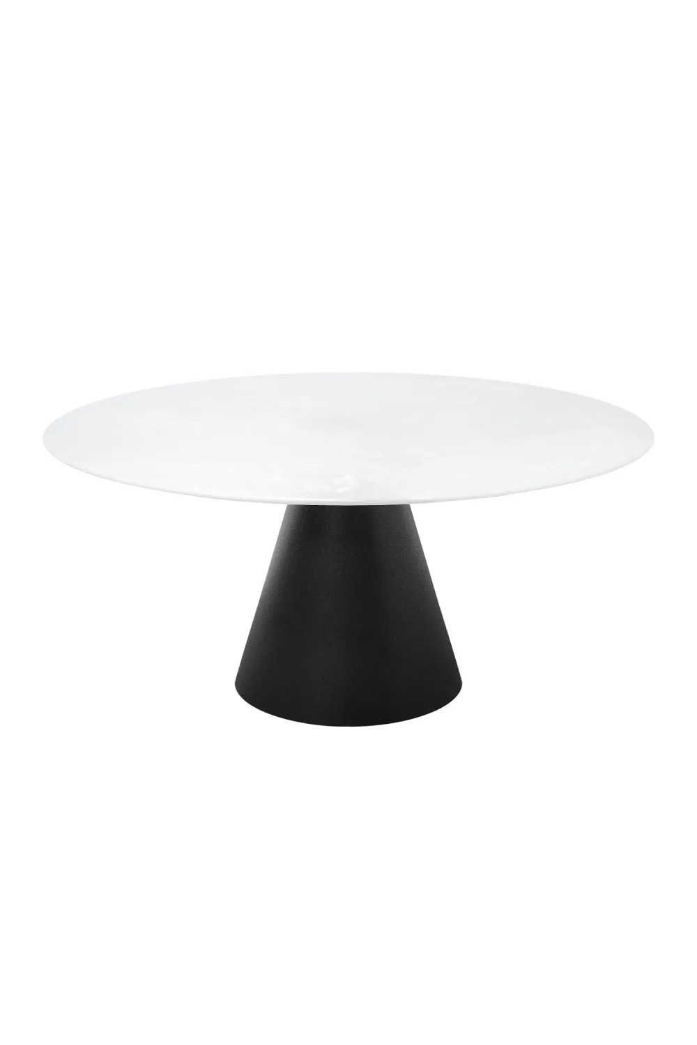 White Marble Pedestal Dining Table | Versmissen Cone