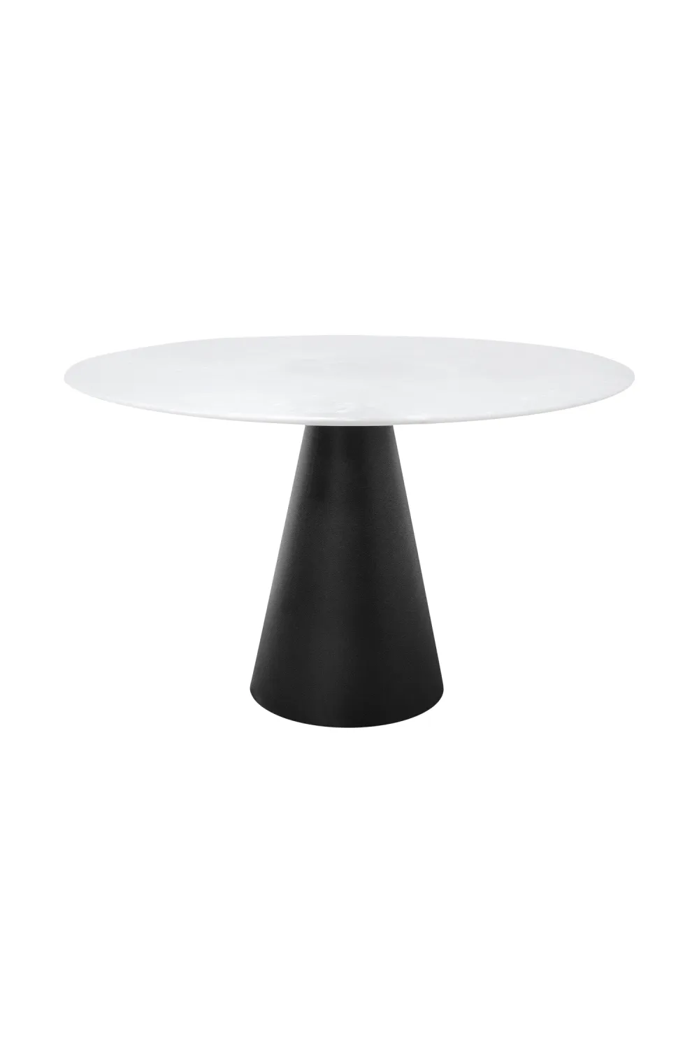 White Marble Pedestal Dining Table | Versmissen Cone