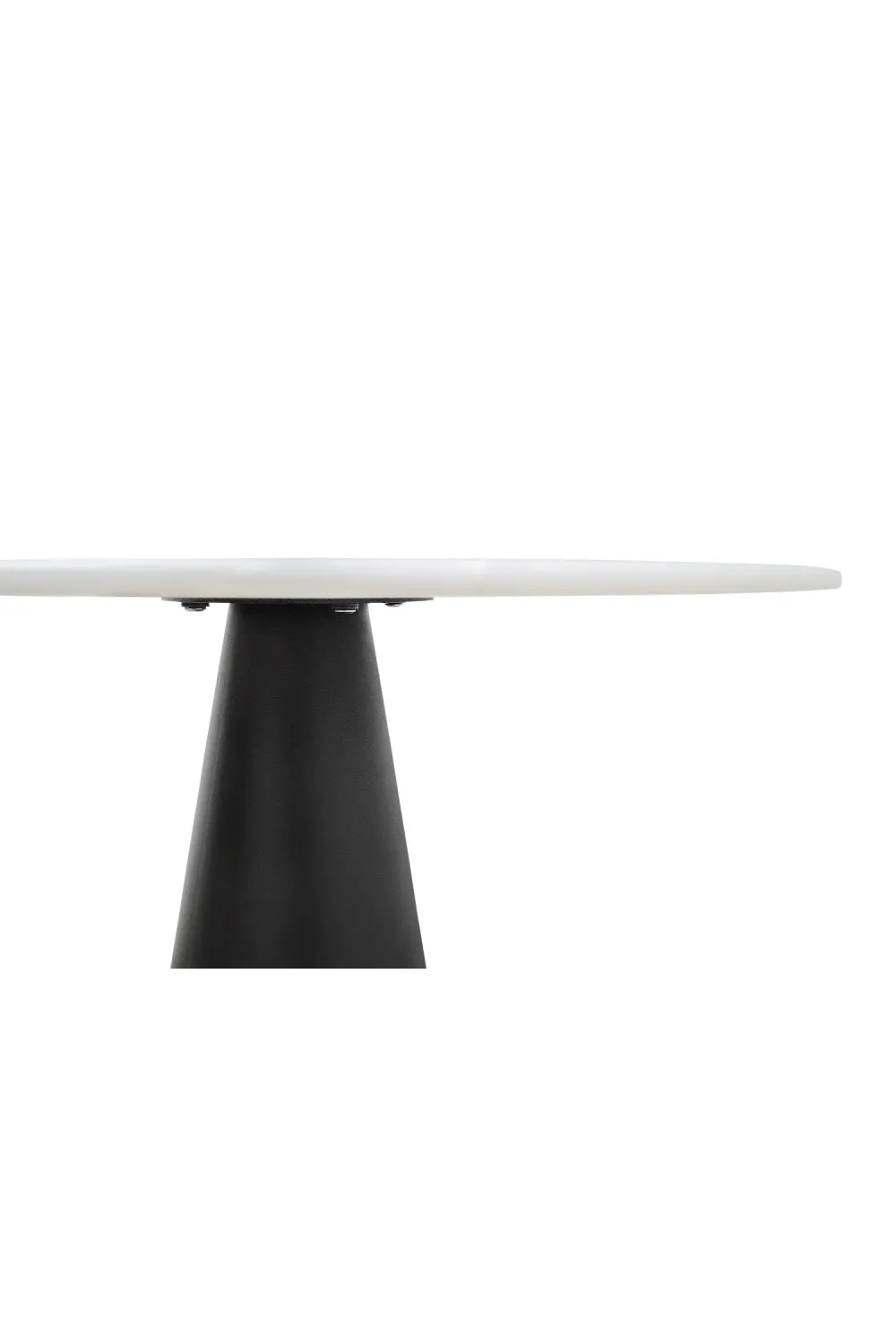 White Marble Pedestal Dining Table | Versmissen Cone