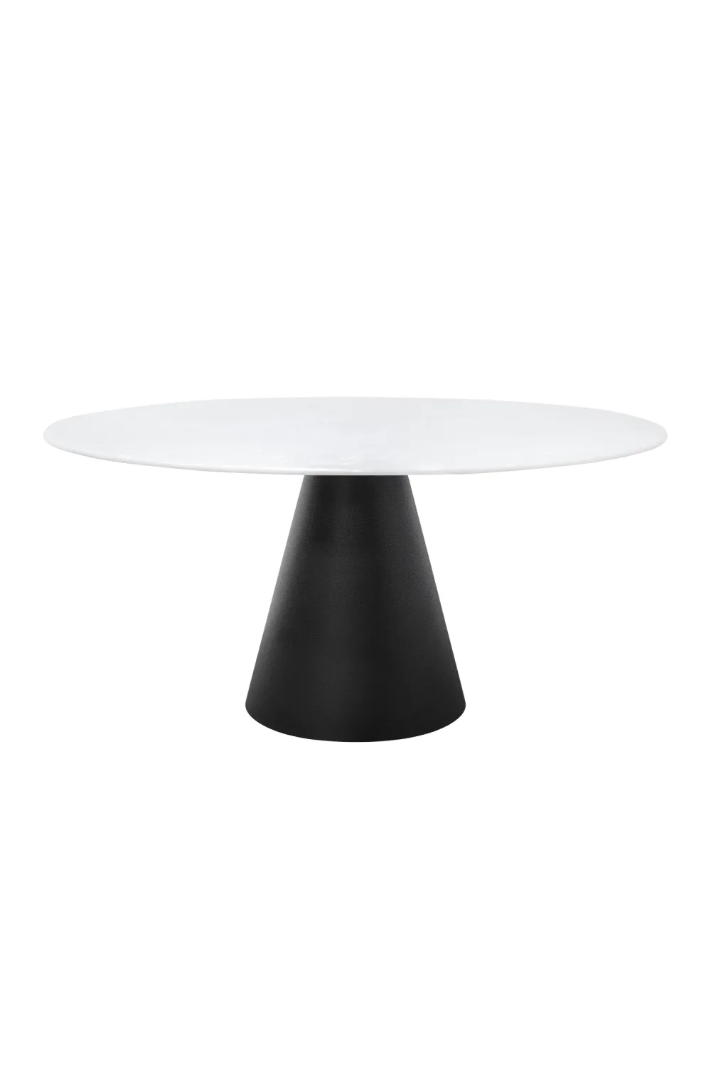 White Marble Pedestal Dining Table | Versmissen Cone