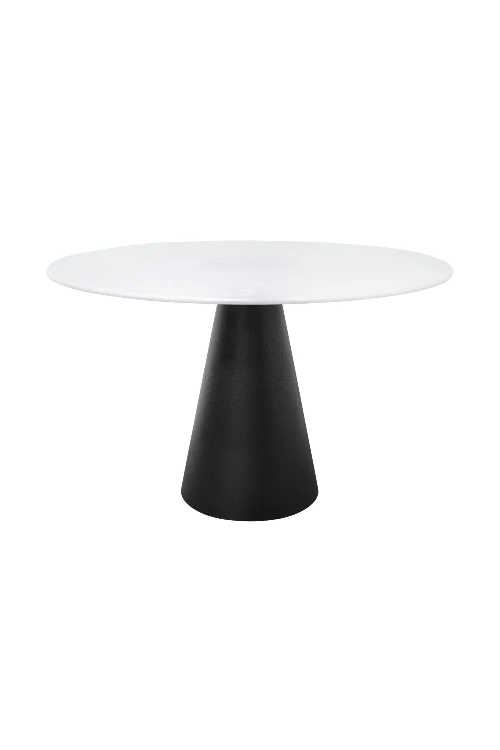 White Marble Pedestal Dining Table | Versmissen Cone