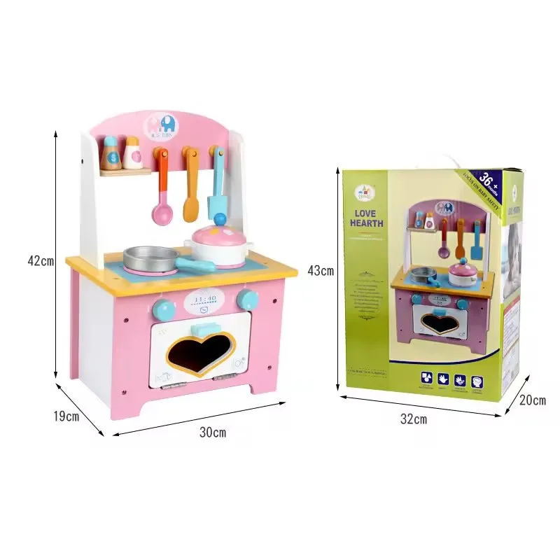 Wooden Kitchen Cooking Play Set