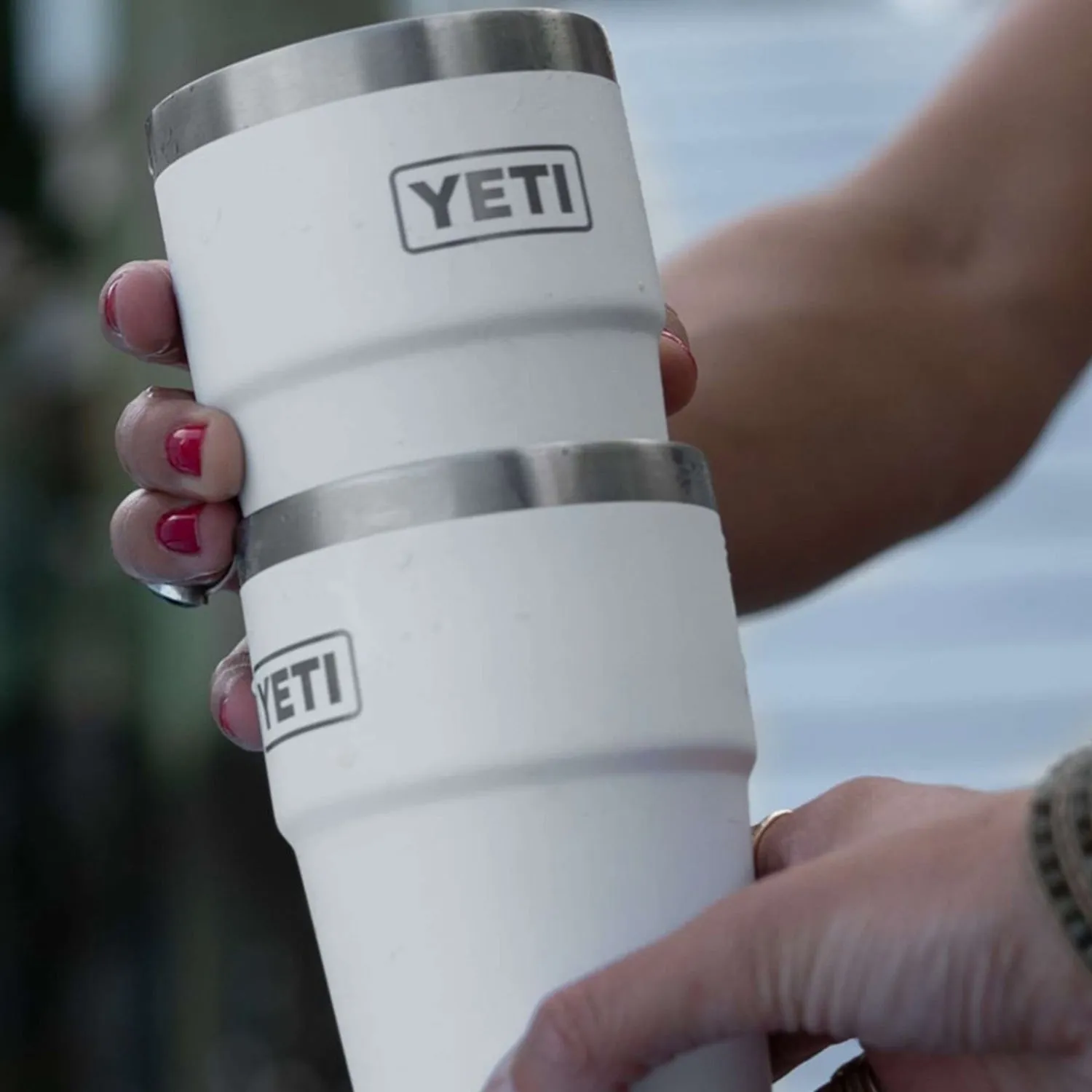 YETI Rambler 20 oz. Stackable Cup with Magslider Lid, White